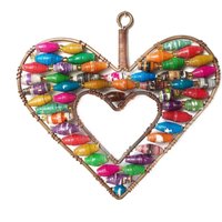 Offenes Herz Papier Perlen Ornament - Multicolor Recycled Weihnachtsdekor Handgemacht Uganda, Ostafrika Offenes Herz Papier Perlen Ornament - Multicolor Recycled Weihnachtsdekor Handgemacht Uganda, Ostafrika von Ornaments4Orphans