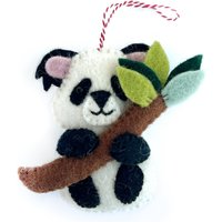 Panda Mit Bambus Ornament - Fair Trade Filz Weihnachtsdeko in Nepal Panda Mit Bambus Ornament - Fair Trade Filz Weihnachtsdeko in Nepal von Ornaments4Orphans