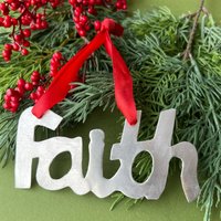 Zinn Glaube Ornament - Fair Trade Handmade Afrika von Ornaments4Orphans