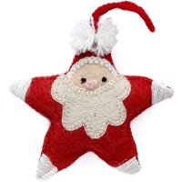 stern Weihnachtsmann Bestickter Wolle Weihnachtsschmuck, Fair Trade Handgefertigt in Peru stern Weihnachtsmann Bestickter Wolle Weihnachtsschmuck, Fair Trade Handgefertigt in Peru von Ornaments4Orphans