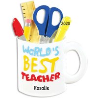Der Beste Lehrer-Verzierung Der Welt, Becher-Verzierung, Personalisierte Lehrerverzierung 2023, Lehrer-Anerkennungsgeschenke, Benutzerdefinierte Der Beste Lehrer-Verzierung Der Welt, Becher-Verzierung, Personalisierte Lehrerverzierung 2023, Lehrer-Anerkennungsgeschenke, Benutzerdefinierte von OrnamentsbyElves