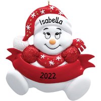 Personalisierte Babys Erste Weihnachtsverzierung 2023 - Schnee Baby Rote Verzierung Freie Anpassung Personalisierte Babys Erste Weihnachtsverzierung 2023 - Schnee Baby Rote Verzierung Freie Anpassung von OrnamentsbyElves
