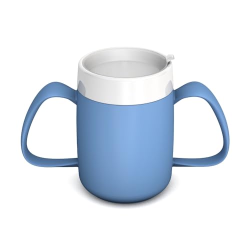 Ornamin 2-Henkel Becher mit Trink-Trick mit unauffälligem Trinkaufsatz, hellblau Ornamin 2-Henkel Becher mit Trink-Trick mit unauffälligem Trinkaufsatz, hellblau von Ornamin