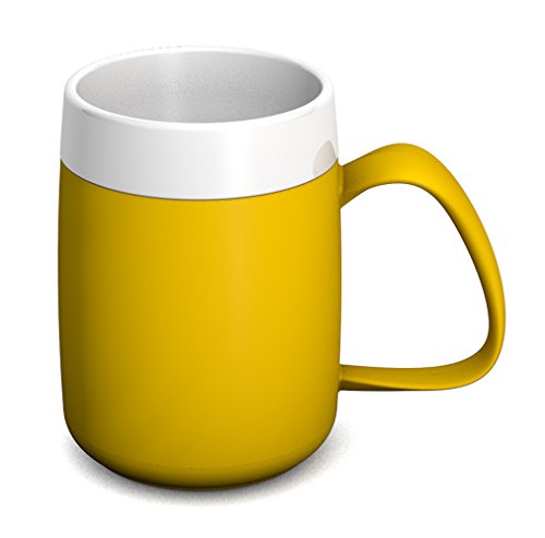 Ornamin Thermobecher 260 ml gelb (Modell 206) / Isolierbecher, doppelwandiger Kaffeebecher Kunststoff von Ornamin