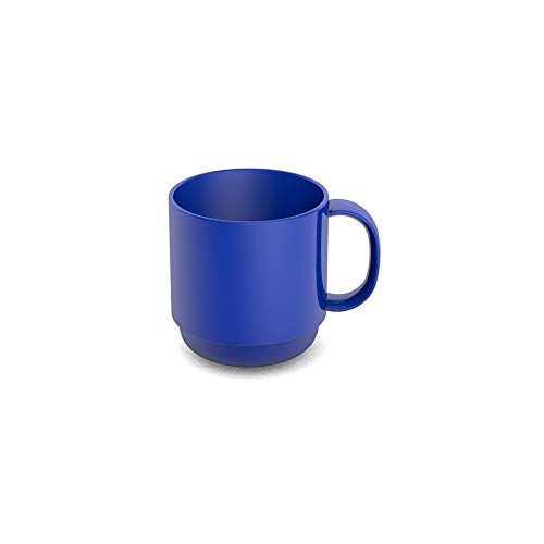 Ornamin Becher 220 ml blau (Modell 508) / Mehrweg-Becher Kunststoff, Kaffeebecher, Henkelbecher von Ornamin