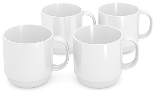 Ornamin Becher 220 ml weiß, 4er Set | hochwertiger Kaffeebecher aus Kunststoff Ornamin Becher 220 ml weiß, 4er Set | hochwertiger Kaffeebecher aus Kunststoff von Ornamin