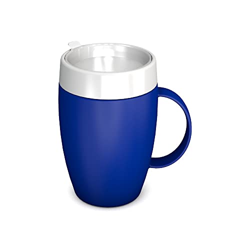 Ornamin Becher mit Trink-Trick mit unauffälligem Trinkdeckel (blau) von Ornamin