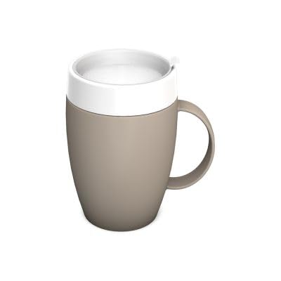 Ornamin Becher mit Trink-Trick mit unauffälligem Trinkaufsatz, leinen von Ornamin