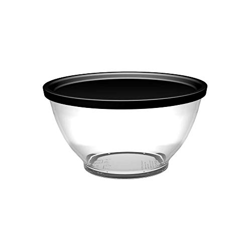 Ornamin Bowl 800 ml glasklar mit Deckel (Modell 437 + 1247) | Mehrweg-Schale, Food to go-Bowl, Pastaschale, Müslischale von Ornamin