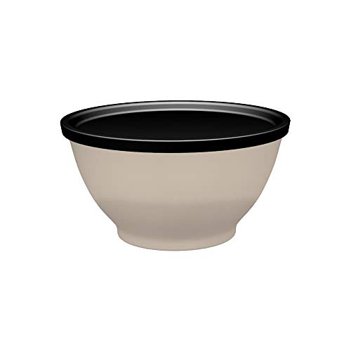 Ornamin Bowl 800 ml leinen mit Deckel (Modell 437 + 1247) | Mehrweg-Schale, Food to go-Bowl, Pastaschale, Müslischale von Ornamin