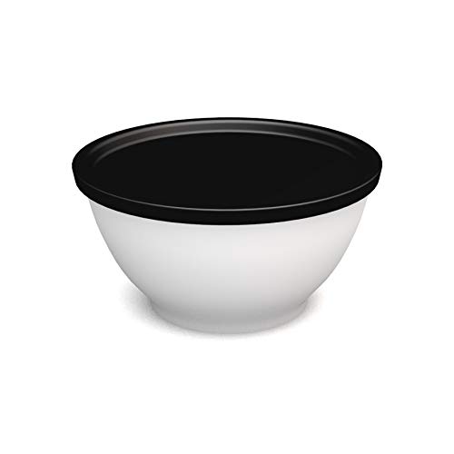 Ornamin Bowl 800 ml weiß mit Deckel (Modell 437 + 1247) | Mehrweg-Schale, Food to go-Bowl, Pastaschale, Müslischale von Ornamin