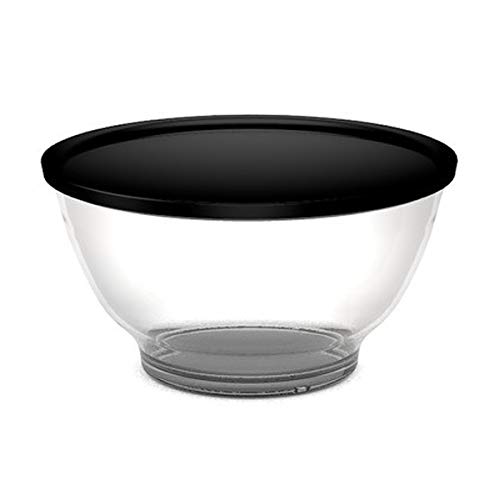 Ornamin Bowl Schale 1600 ml glasklar mit Deckel (Modell 438 + 1248) / Mehrwegschale, Food to go-Schale, Salatschüssel von Ornamin