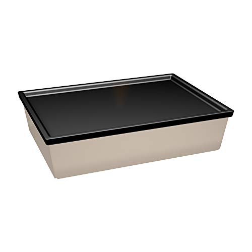 Ornamin Edgy Egon mit Steg leinen 1000 ml (Modell 1273 + 1226) / Food to go-Box, Mehrweg-Schale mit Deckel, Kunststoffschale von Ornamin