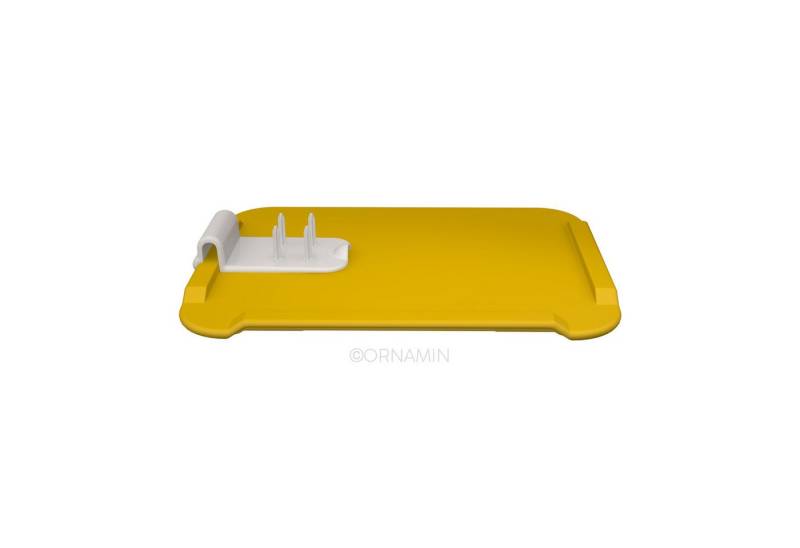 Ornamin Frühstücksbrett ORNAMIN Großes Essbrettchen mit Zubereitungshilfe, Qualitätskunststoff, (Set, 2-St., 1x Essbrettchen I 1x Zubereitungshilfe), Essbrettchen I Esshilfe I Anti-Rutsch I bruchstabil I Made in Germany von Ornamin
