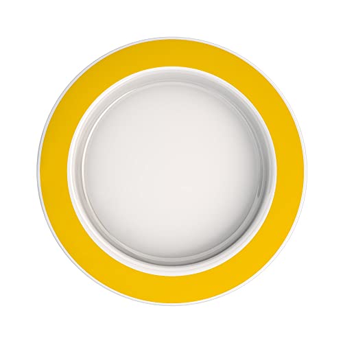 Ornamin Großer Teller mit Kipp-Trick (Rand gelb) von Ornamin