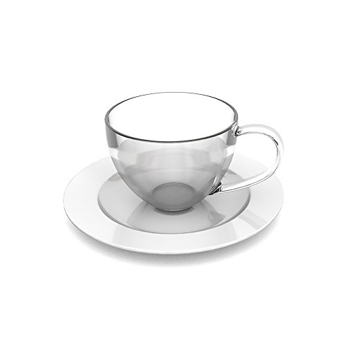 Ornamin Kaffeetasse mit Untertassen Set (Modell 1231 + 1202) / Mehrweg-Becher Kunststoff, Kaffeetasse, Teetasse Set von Ornamin