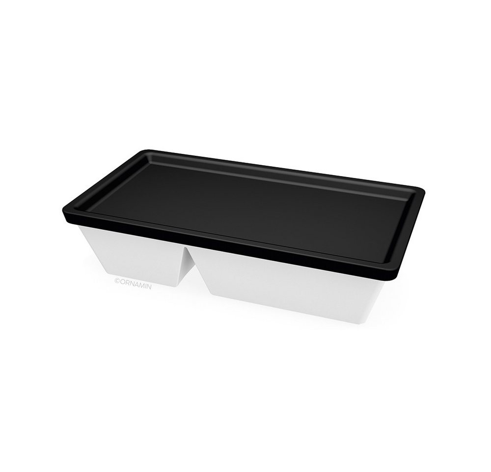 Ornamin Lunchbox Nested Norbert Brotdose mit Fächern, (1xSchale, 1xDeckel), Stapelbar, BPA-frei, Made in Germany, 100% Recyclebar von Ornamin