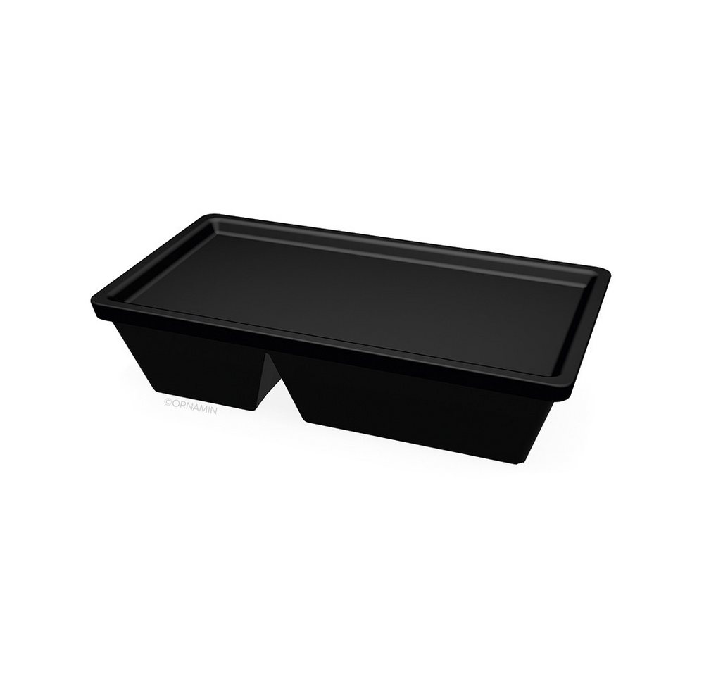 Ornamin Lunchbox Nested Norbert Brotdose mit Fächern, (1xSchale, 1xDeckel), Stapelbar, BPA-frei, Made in Germany, 100% Recyclebar von Ornamin