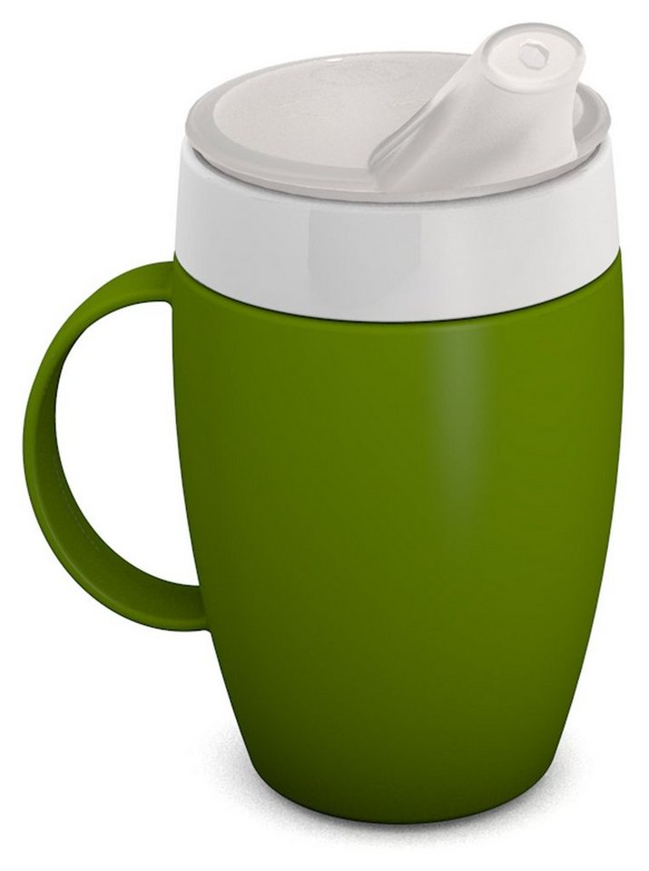 Ornamin Schnabelbecher ORNAMIN Becher mit Trink-Trick mit Schnabelaufsatz, Qualitätskunststoff, Trink-Trick I Trinkhilfe I bruchstabil I Made in Germany von Ornamin