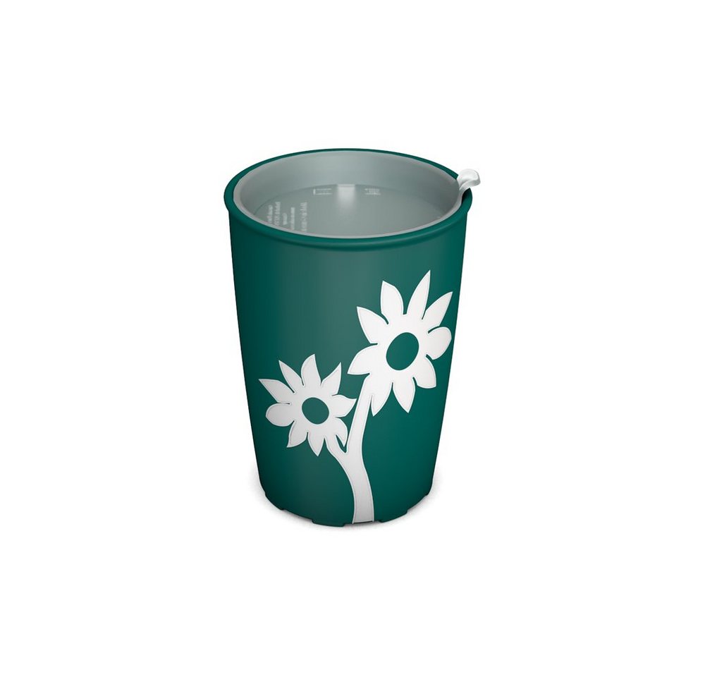 Ornamin Trinklernbecher Becher mit Antirutsch-Blume mit unauffälligem Trinkdeckel, Qualitätskunststoff, Anti-Rutsch-Dekor I Trinkhilfe I Spezial-Becher I ergonomische Henkel I Pflegehilfsmittel I Pflegegeschirr I Kunststoffgeschirr I bruchstabil I BPA-frei I Made in Germany von Ornamin