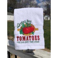 Garden Best Tomaten Handtuch - Aus 100% Baumwolle Geschenk Des Gärtners, Obst- Und Gemüseliebhaber, Dekoration, Barzubehör von OrnersCreations