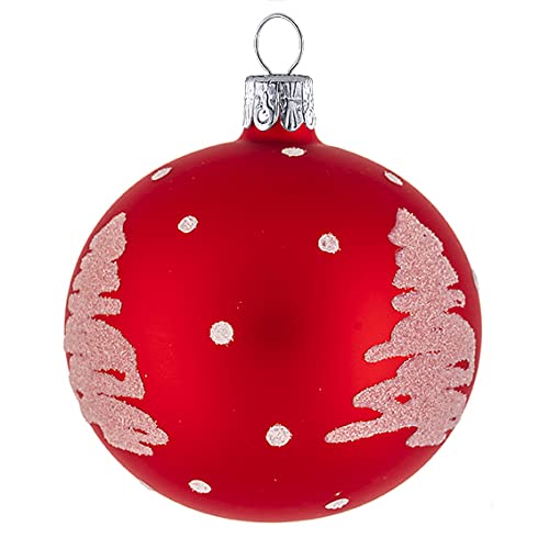 12er Set Dekokugeln (Ø 7 cm) aus mundgeblasenem Glas für Weihnachtsbaum von ORNEX