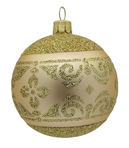 6er Set Zierkugeln (Ø 7 cm) aus mundgeblasenem Glas für Weihnachtsbaum von ORNEX