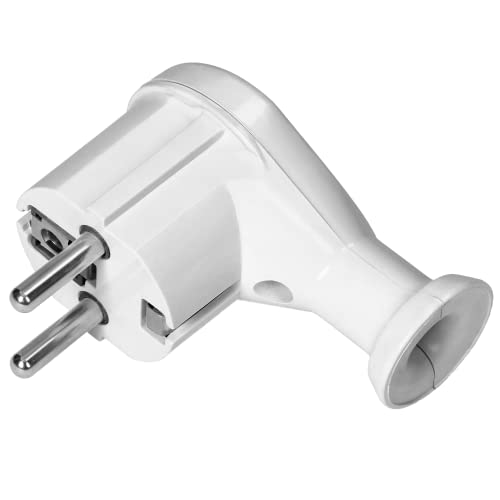 ORNO AE-13261Winkelstecker 230v Flach Uni-Schuko Maximale Belastung 16A (Weiß) von Orno