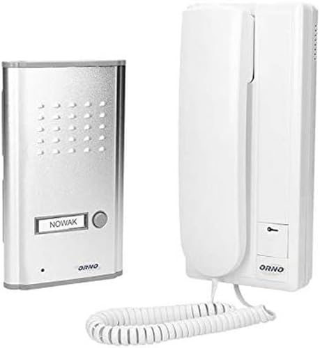 ORNO Fossa Gegensprechanlage 1 Einfamilienhaus für Unterputz 4-Draht 230 V AC Nachname Hintergrundbeleuchtung(Gegensprechanlage) von Orno