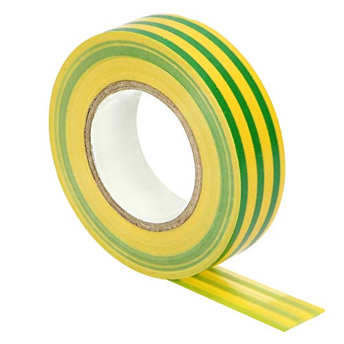 Orno Isolierband 10er Set Flammhemmend 19 mm breit, 0,13 mm dick, 20 m lang (Gelbgrün) von Orno
