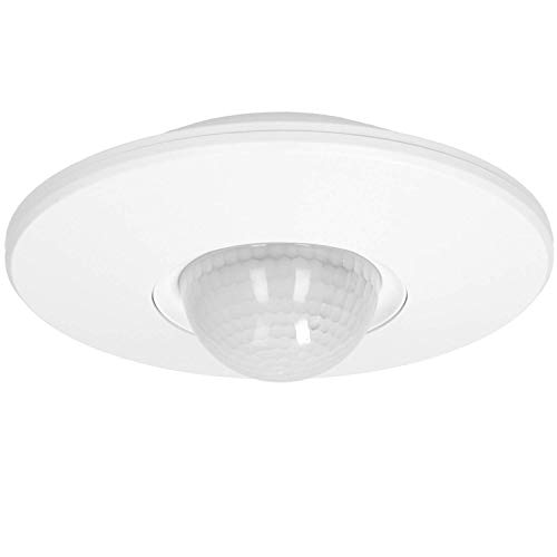 Orno CR-252 Rund Bewegungsmelder mit 3 Sensoren 360 Grad IP20 Zusammenarbeit mit LED-Beleuchtung Lichtstärke LUX Anpassung von Orno