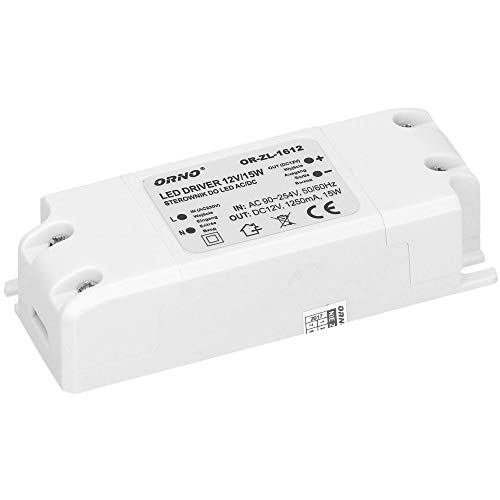 Orno LED Trafo 12v (90v-254v auf 12v) Für G4 MR11 MR16 GU5.3 LED Birne oder Lichtstreifen Treiber (6W-50W), IP20 von Orno