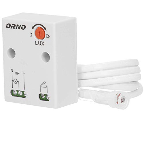 Orno CR- 233 Dämmerungsschalter Aussen mit externer Sonde im Gehäuse || Lichtstärke LUX Anpassung || Schutzart : IP65 von Orno