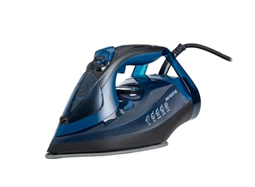 Oromed - Dampfbügeleisen ORO-TEXSTYLE,Leistung 3200W, Tropfsperre, Dampfauswurf 220g und Selbstreinigung,Vertikales Bügeln, Trocken und Dampfblau von Oromed