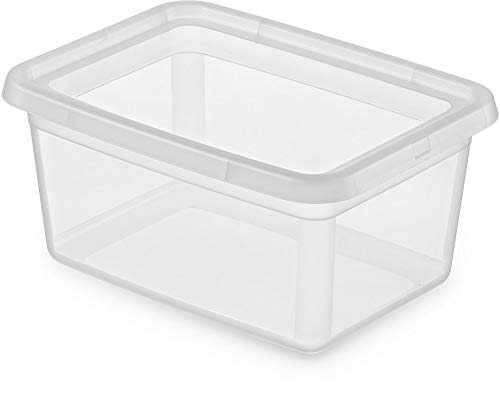 Orplast Aufbewahrungsbehälter ,Aufbewahrungsbox mit Deckel und Klickverschluss , Spielzeugkiste, Kiste, Ordnungssystem, Lagerbox, Box, Behälter, transparent (20L/39x29x25,8cm) von Orplast