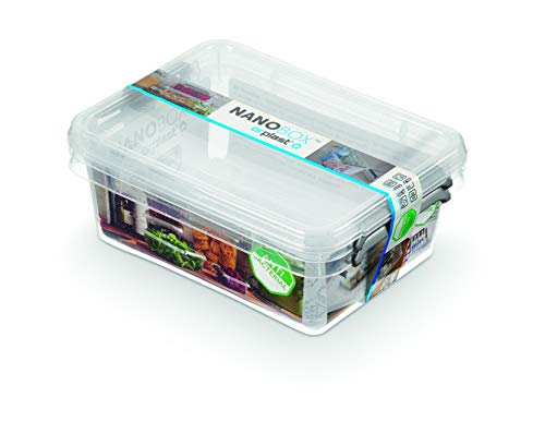 Orplast NanoBox 2 x 1,15L Set Antibakterielle Aufbewahrungsbox Kühlschrankbox Lebensmittelbox Medikamentenbox Arzneibox Hygienisch Nanosilber Behälter Steril Box, Transparent, OR-3032 von Orplast