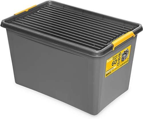 SolidStore stoß- und sturzfeste Rollbox; Aufbewahrungsbox Box 60L mit Rollen von Orplast