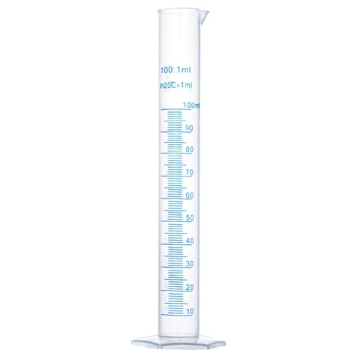 Messzylinder aus Kunststoff 100 ml Messbecher Transparenter Messzylinder mit Blauer Linie,Flüssigkeitsmesswerkzeug,Messzylinder mit Scale von Orrdiffi