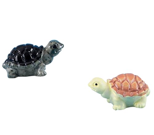 Orrdiffi 8 Stück Mini Schildkröte Deko,Mini Turtles Figuren,Gartenfigur Mini Schildkröte Figur Aus Harz für Garden Rasen Landschaft,Micro Landschaft Dekoration von Orrdiffi