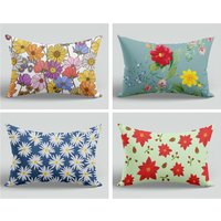 Blumen Lendenkissenbezug, Blumen Kissenbezug, Daisy Kissenbezug, Sommer Dekokissen, Boho Kissenbezug, Housewarming Pillow Top, 14x14 von OrsaStyle