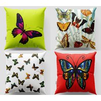 Schmetterling Kissenbezug| Bunte Schmetterlinge Kissenhülle| Kissenhülle Mit Tierdruck| Dekorative Kissenhülle|22x22 Kissenbezug von OrsaStyle