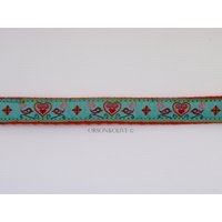 Birds Of Paradise | Türkis Rot Designer Hundehalsband - Erhältlich in 3 Größen | xs, S, M Birds Of Paradise | Türkis Rot Designer Hundehalsband - Erhältlich in 3 Größen | xs, S, M von OrsonAndOlive