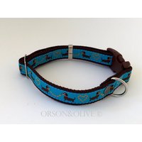 I Love Sausages | Blau Hundehalsband Weiner Dackel Geschenk - Erhältlich in 4 Größen | xs, S, M, L I Love Sausages | Blau Hundehalsband Weiner Dackel Geschenk - Erhältlich in 4 Größen | xs, S, M, L von OrsonAndOlive