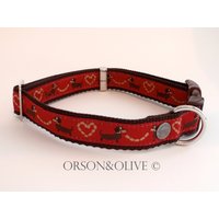 I Love Sausages | Rot Hundehalsband Weiner Dackel Geschenk - Erhältlich in 4 Größen | xs, S, M, L von OrsonAndOlive
