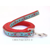 Paradiesvögel | Türkis-Rot Führen Hundeleine - Erhältlich in 3 Größen Xs/S M Paradiesvögel | Türkis-Rot Führen Hundeleine - Erhältlich in 3 Größen Xs/S M von OrsonAndOlive