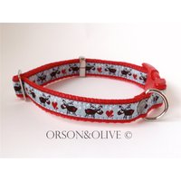 Rudolf Reindeer | Blau Weihnachtshundehalsband - Erhältlich in 4 Größen | xs, S, M, L Rudolf Reindeer | Blau Weihnachtshundehalsband - Erhältlich in 4 Größen | xs, S, M, L von OrsonAndOlive