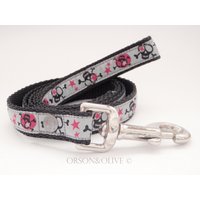 Silber Schädel & Kreuzknochen Hund Blei Leine - Erhältlich in 3 Größen | S, M, L Silber Schädel & Kreuzknochen Hund Blei Leine - Erhältlich in 3 Größen | S, M, L von OrsonAndOlive