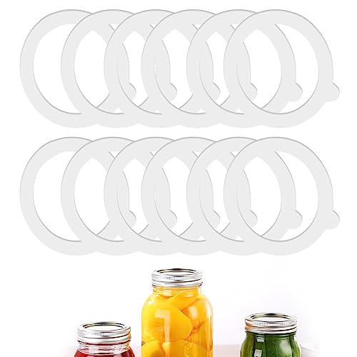 Orssmigs 12 Stück Einmachgummiringe 70x97mm Weiß Weck Gummiringe Silikon Dichtungen für Gläser Glasdichtungen Ersatz Einkochringe Gummiringe für Einmachgläser Dichtungen für Glas von Orssmigs