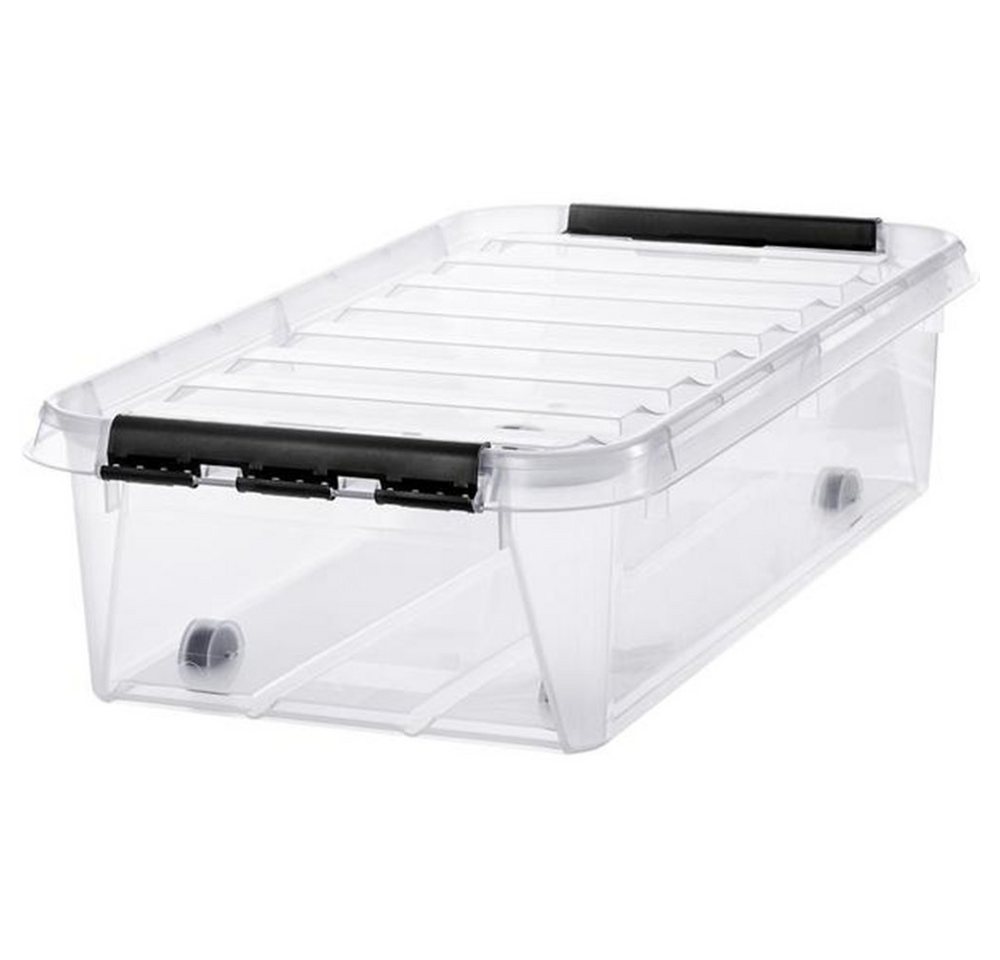 Orthex Aufbewahrungsbox Hobby Box 35 Liter mit Deckel und Rollen transparent von Orthex