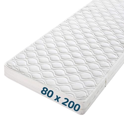 Ortho-Relax AiryFoam Rollmatratze 80x200cm, 15 cm hoch, Härtegrad H4, besonders atmungsaktive Kaltschaummatratze mit Luftkanälen, 5-Zonen-Komfortschaum-Matratze, Öko-Tex 100 Zertifiziert von Ortho-Relax